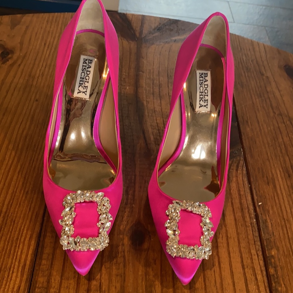 COPY - Hot pink Badgley Mischka high heels. Size 8. Brand new never worn.